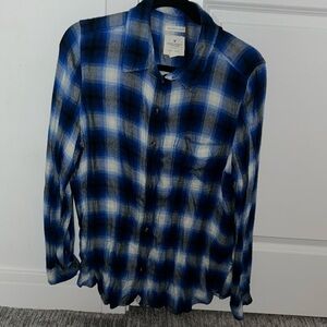 American Eagle button down flannel, Boyfriend fit - Size Large, Great Condition